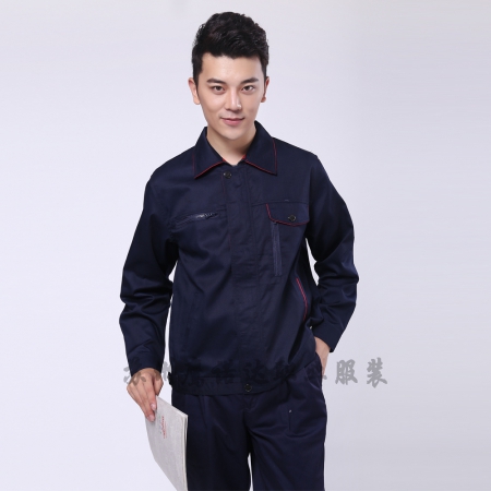 藏青拼大红五金工作服AC099-WJ