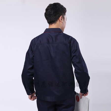 藏青拼大红五金工作服AC099-WJ