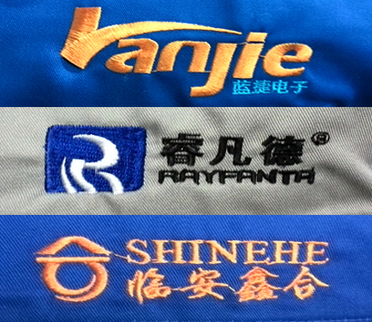 工服刺绣图片